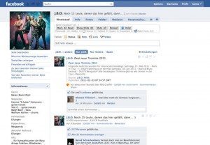 Screenshot: J.B.O. Facebook-Fanpage