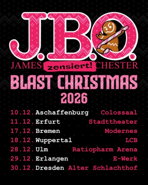 J.B.O. Festival 2026, Christmas-Tour, Heavy Metal, Deutschland, Konzert, Tournee, Weihnachtsmusik.