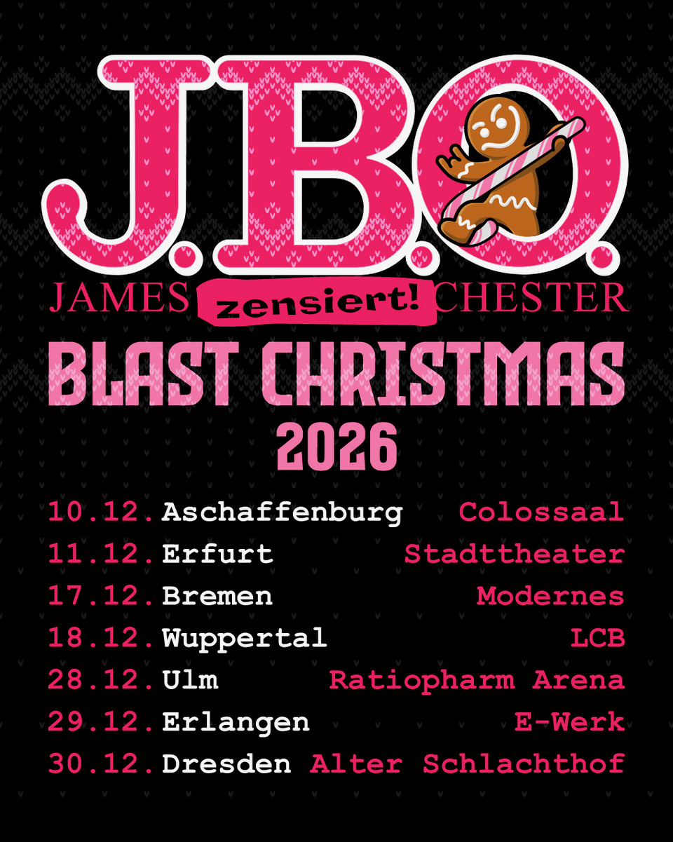 J.B.O. Festival 2026, Christmas-Tour, Heavy Metal, Deutschland, Konzert, Tournee, Weihnachtsmusik.